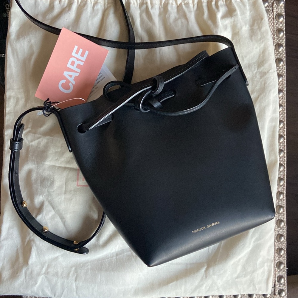 Mansur Gavriel Mini Black Bucket Bag - Authentic - NWT - Dustbag Included